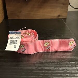 J. McLaughlin beach chair with umbrella pink fabric D ring belt NWT